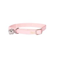 21273 BASIC CAT COLLAR 1x34cm WITH BELL, ROSY
