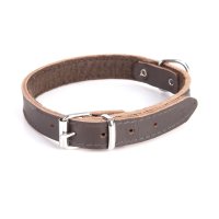 13599 LEATHER COLLAR, FELT PADING 3,0x60CM BROWN