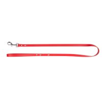 10026 LEATHER LEASH RIVETED 120 X 1,2 CM RED