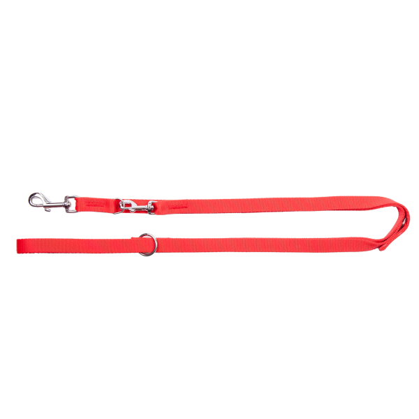 12877 DOUBLE NYLON LEAD ADJUSTABLE 2,4X220CM RED