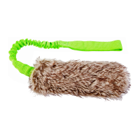 15584 FAUX FUR DOG TOY + BUNGEE HANDLE