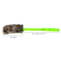15584 FAUX FUR DOG TOY + BUNGEE HANDLE