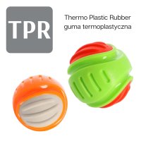 17327 TPR RUBBER DOG TOY - DENT BALL,10 CM
