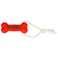 16974 WOOFMAS CORD DOG TOY + BONE LENGTH 13 CM
