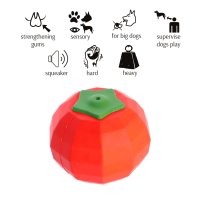 16962 HARD TPR RUBBER DOG TOY - TOMATO, 9 CM